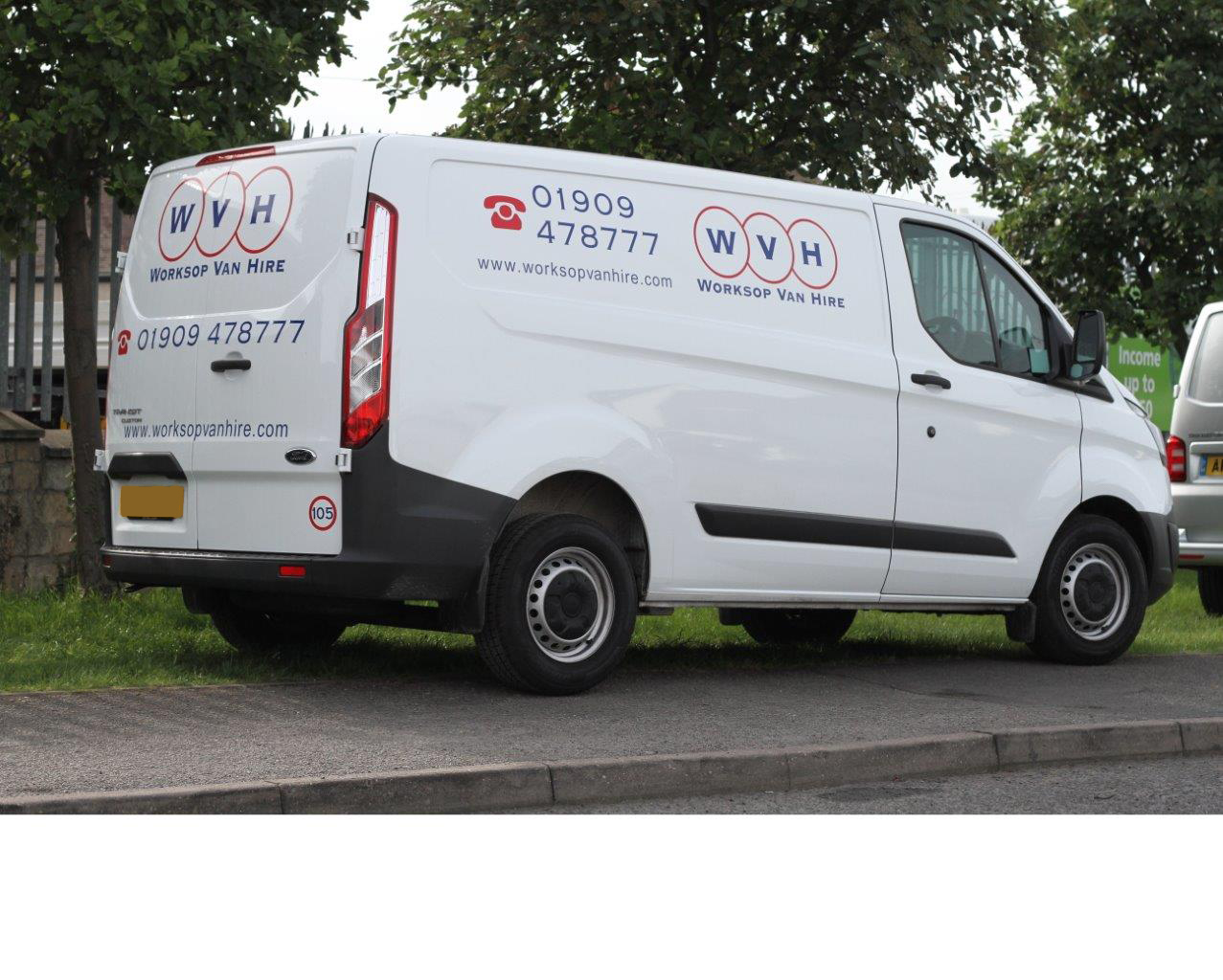 Custom Transit vans available for hire in Worksop
